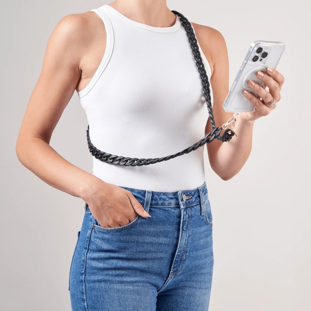 NWT Crossbody Phone Chain By Xo Poppy Black